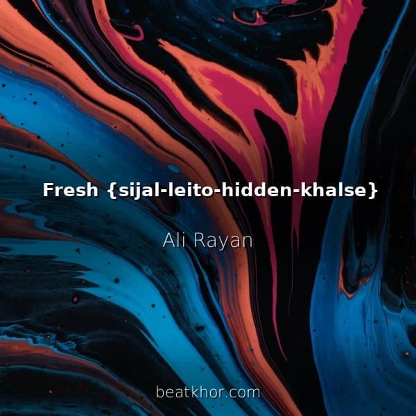 Fresh {sijal-leito-hidden-khalse}